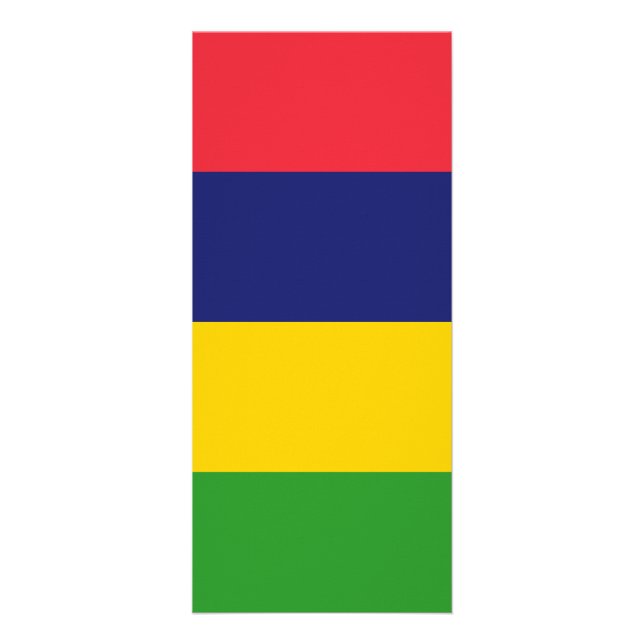 Mauritius flagga reklamkort (Framsidan)