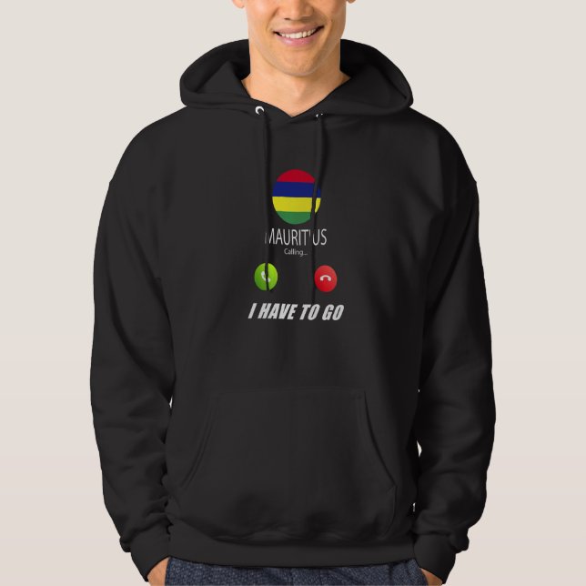 Mauritius Flagga Souvenir Mauritius Ringer Är Ca Hoodie (Framsida)