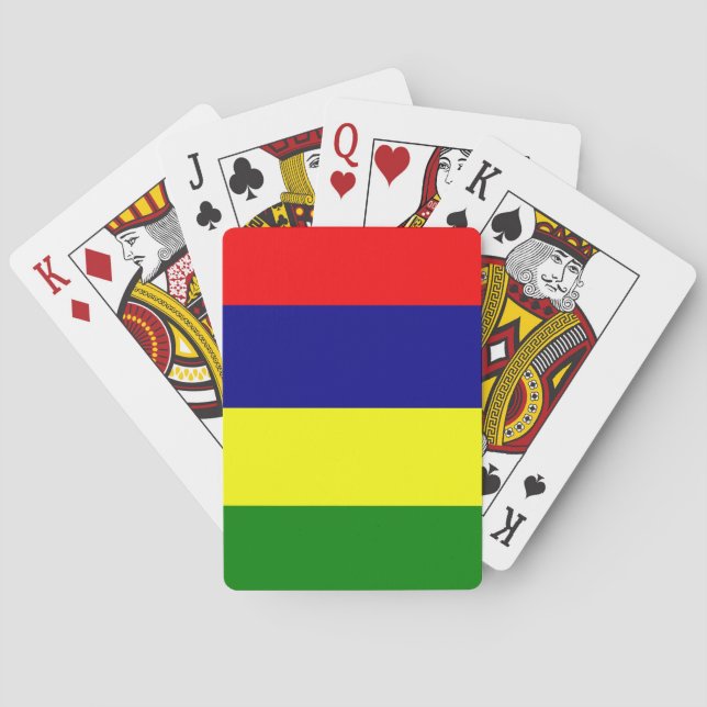 Mauritius Flagga Spel Kort (Baksidan)