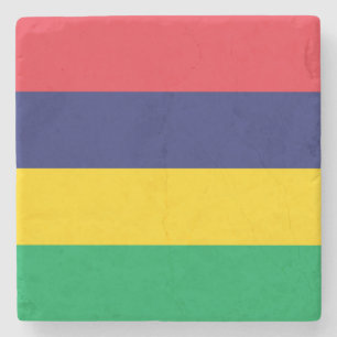 Mauritius flagga stenunderlägg
