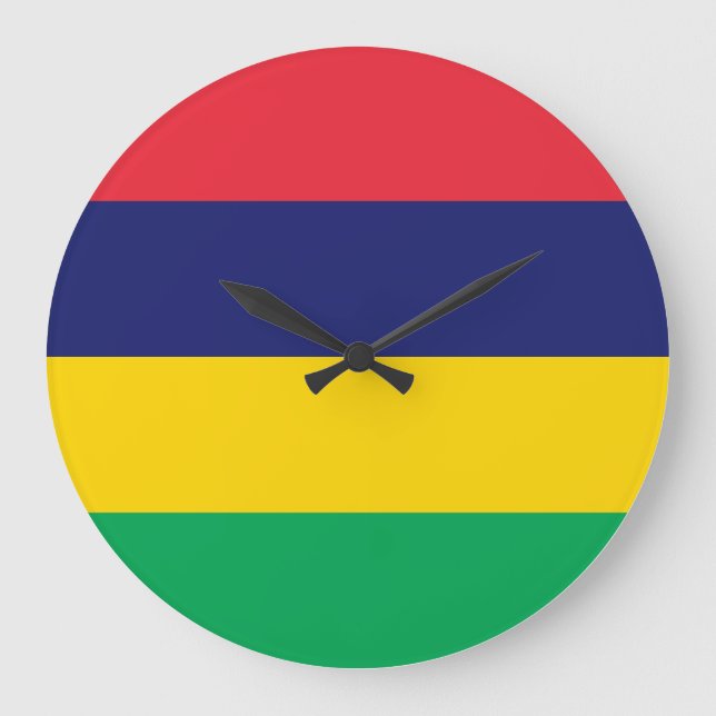 Mauritius Flagga Stor Klocka (Framsida)