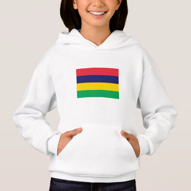 Mauritius Flagga T Shirt (Framsida)