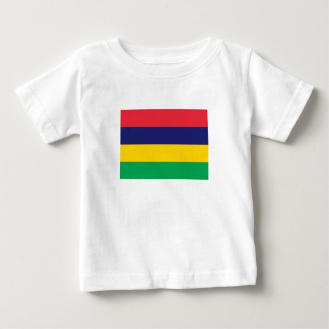 Mauritius Flagga T Shirt (Framsida)