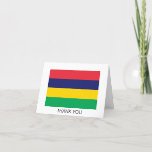 Mauritius flagga tack kort