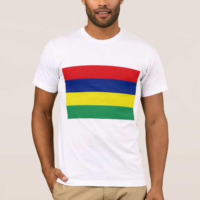 Mauritius flagga tee shirt (Framsida)