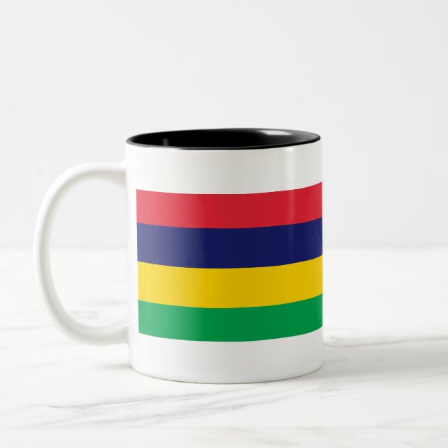 Mauritius Flagga Två-Tonad Mugg (Vänster)