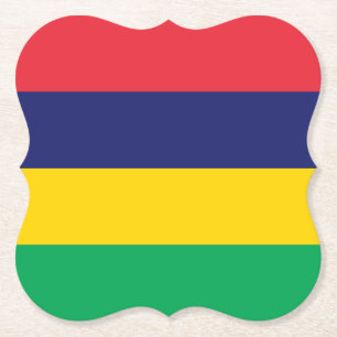 Mauritius Flagga Underlägg Papper
