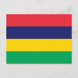 Mauritius Flagga vykort