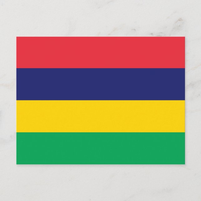 Mauritius Flagga vykort (Framsida)