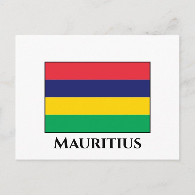 Mauritius Flagga Vykort (Framsida)