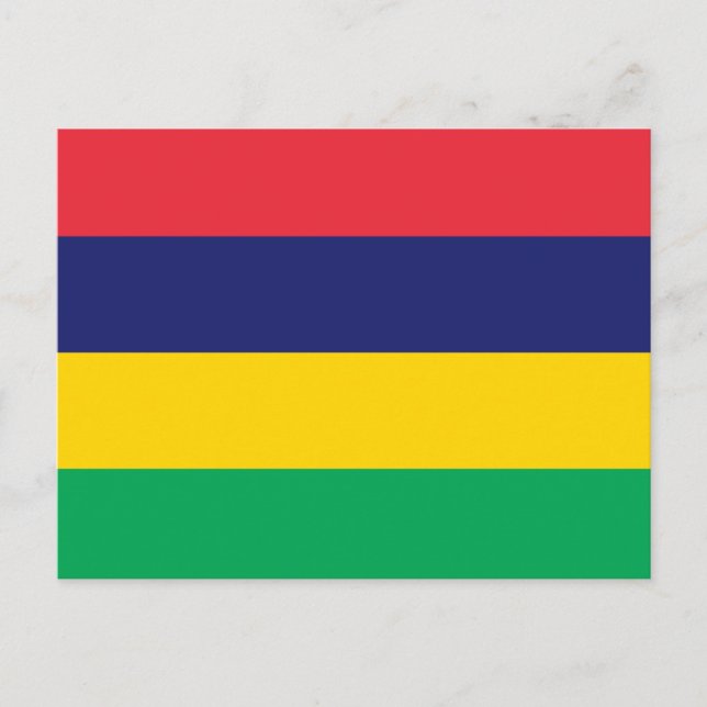 Mauritius Flagga Vykort (Framsida)