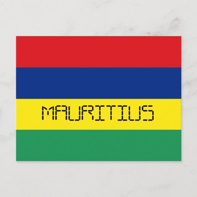 Mauritius flagga vykort (Framsida)