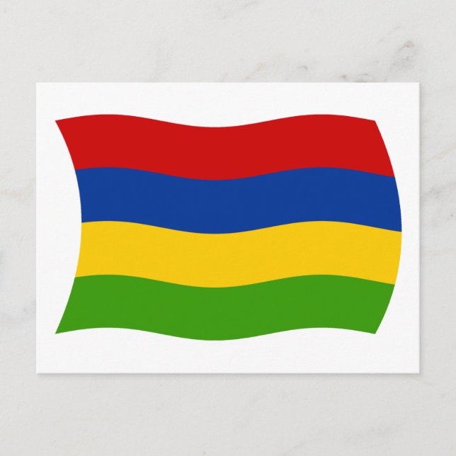 Mauritius Flagga vykort (Framsida)
