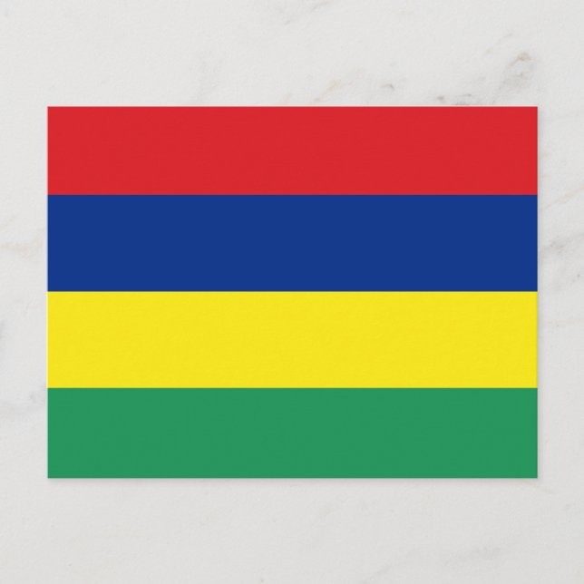 Mauritius Flagga vykort (Framsida)