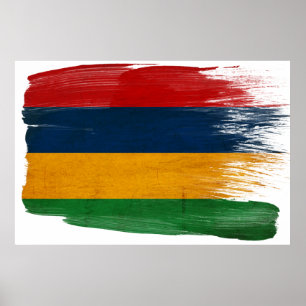 Mauritius flaggaaffischer poster