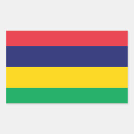 Mauritius* flaggaklistermärke rektangulärt klistermärke