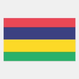 Mauritius* flaggaklistermärke rektangulärt klistermärke