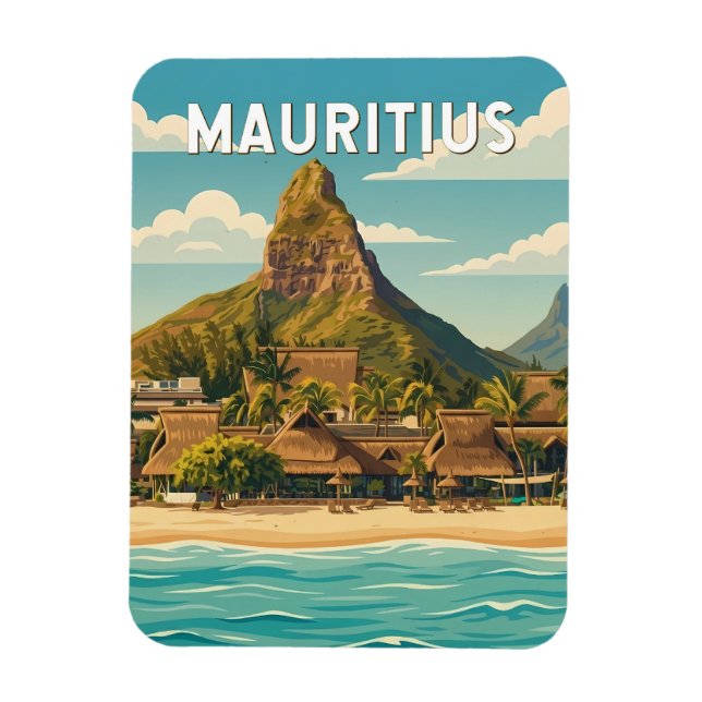 Mauritius Illustration Resa Konst Vintage Magnet (Vertikal)