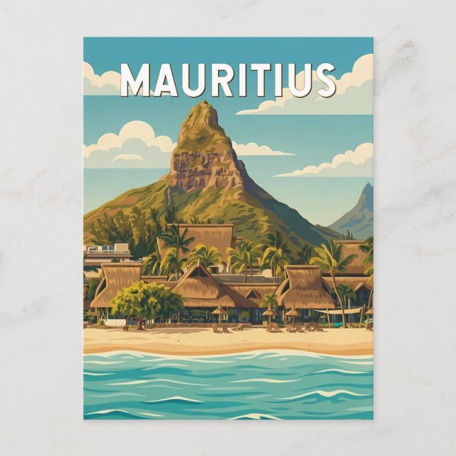 Mauritius Illustration Resa Konst Vintage Vykort (Framsida)