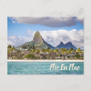 Mauritius Indian Ocean Flic En flac Beach Souvenir Helg Vykort