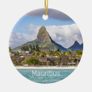 Mauritius Indian Ocean Flic En flac Beach Souvenir Julgransprydnad Keramik