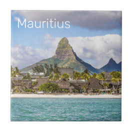 Mauritius Indian Ocean Flic En flac Beach Souvenir Kakelplatta