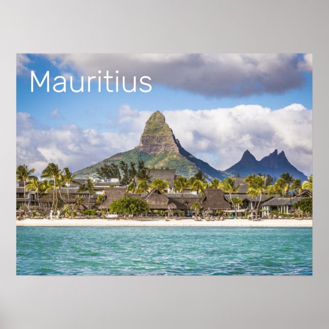 Mauritius Indian Ocean Flic En flac Beach Souvenir Poster (Framsidan)