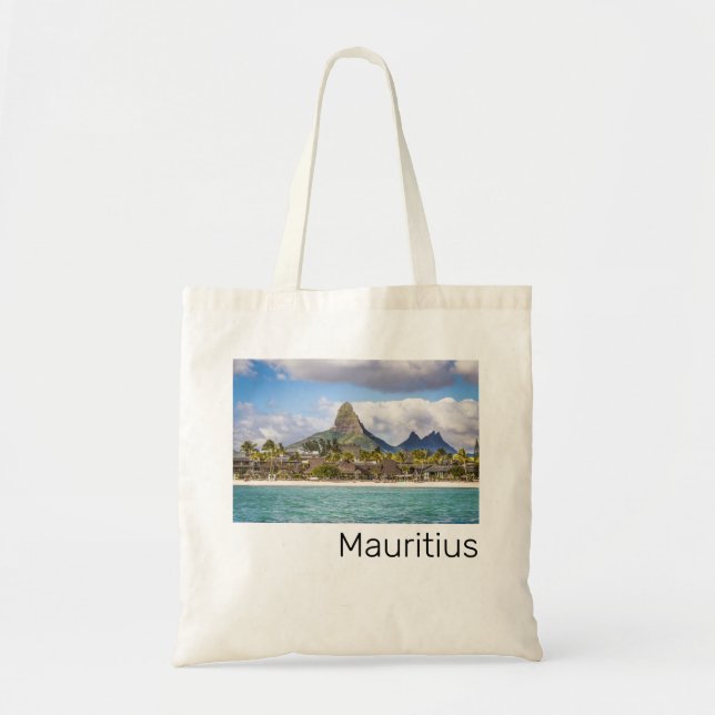 Mauritius Indian Ocean Flic En flac Beach Souvenir Tygkasse (Framsidan)