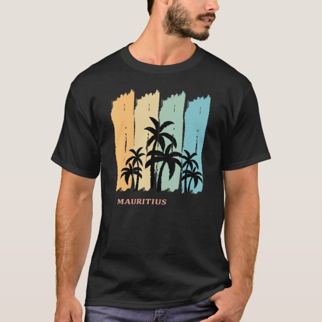 Mauritius Island Travel Vacation Souvenir Fransk C T Shirt (Framsida)