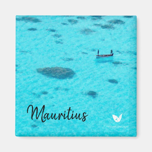 Mauritius lagun - kylmagnet av Velvet Escape Magnet (Framsidan)