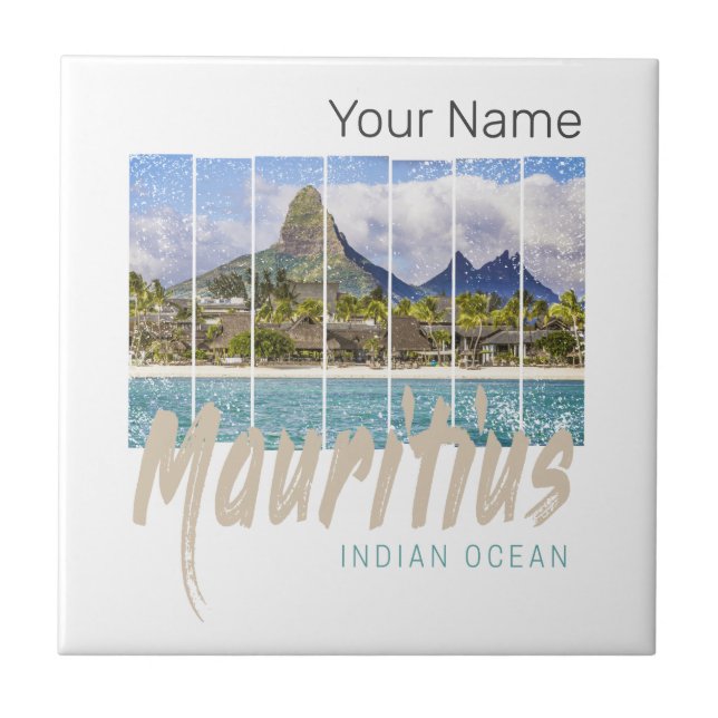 Mauritius Le Morne Brabant Mountain Souvenir Kakelplatta (Framsidan)