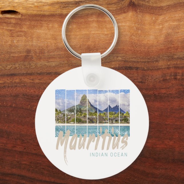 Mauritius Le Morne Brabant Mountain Souvenir Nyckelring (Framsida)