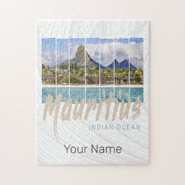 Mauritius Le Morne Brabant Mountain Souvenir Pussel (Vertikal)