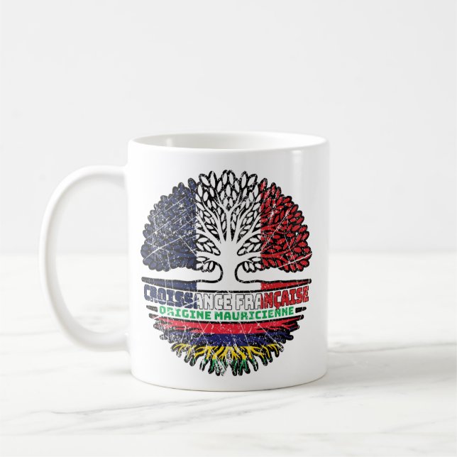 Mauritius Mauritian Fransk Frankrike Träd Roots Fl Kaffemugg (Vänster)