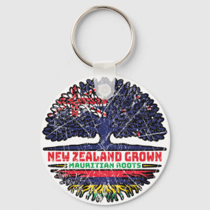 Mauritius Mauritian New Zealander Nya Zeeland Träd Nyckelring