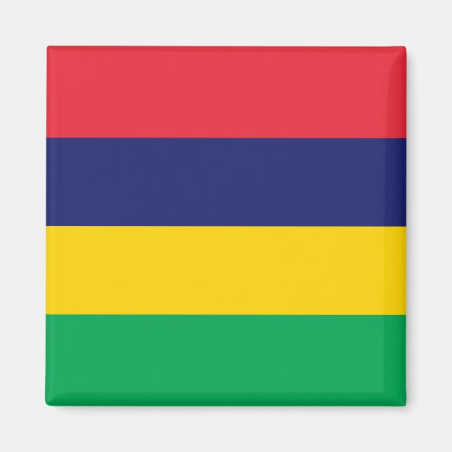 Mauritius - Mauritius Flagga Magnet (Framsidan)