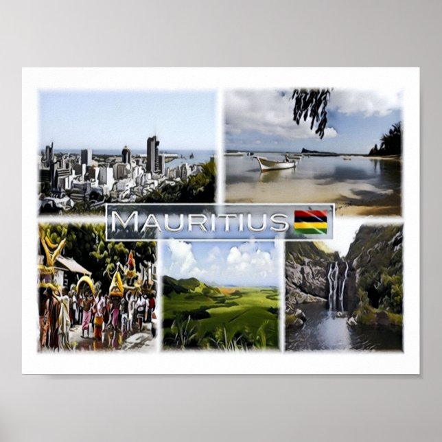 Mauritius - Mosaic - Poster (Framsidan)