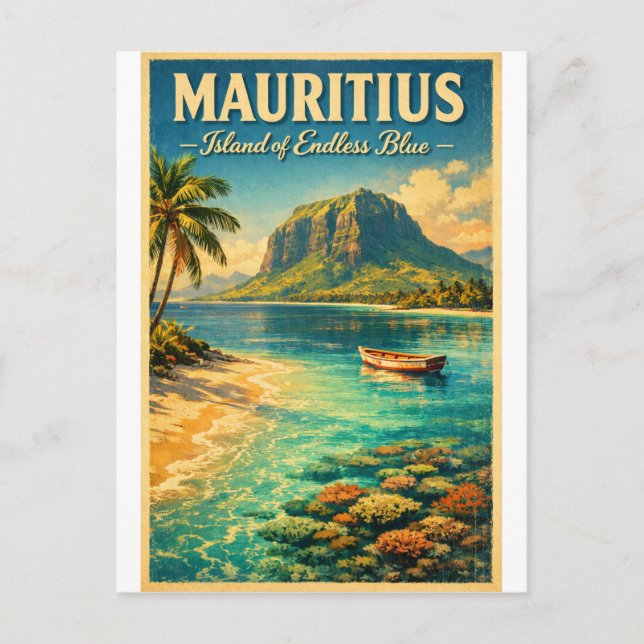 MAURITIUS – Ö av ändlös blåhet Vykort (Framsida)