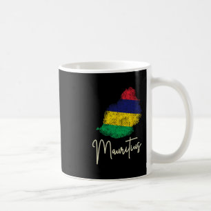 Mauritius ö vintage flagga indiska oceanen semeste kaffemugg