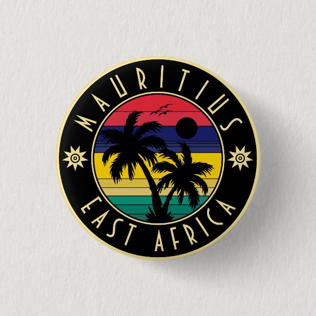 Mauritius Öster Afrika Retro Sunset Souvenirs 60 Knapp (Framsida)