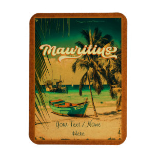 Mauritius Öster Afrika Vintage Handflatan Träd So Magnet