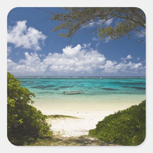 Mauritius, östra Mauritius, Belle Mare, öst Fyrkantigt Klistermärke