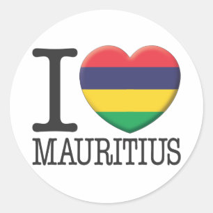 Mauritius Runt Klistermärke