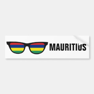 Mauritius Shades anpassningsbar text och färg bild Bildekal