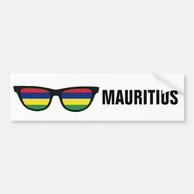 Mauritius Shades anpassningsbar text och färg bild Bildekal (Framsidan)
