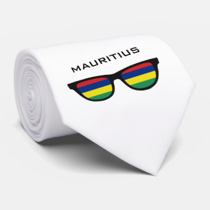Mauritius Shades anpassningsbar text och färg tie Slips