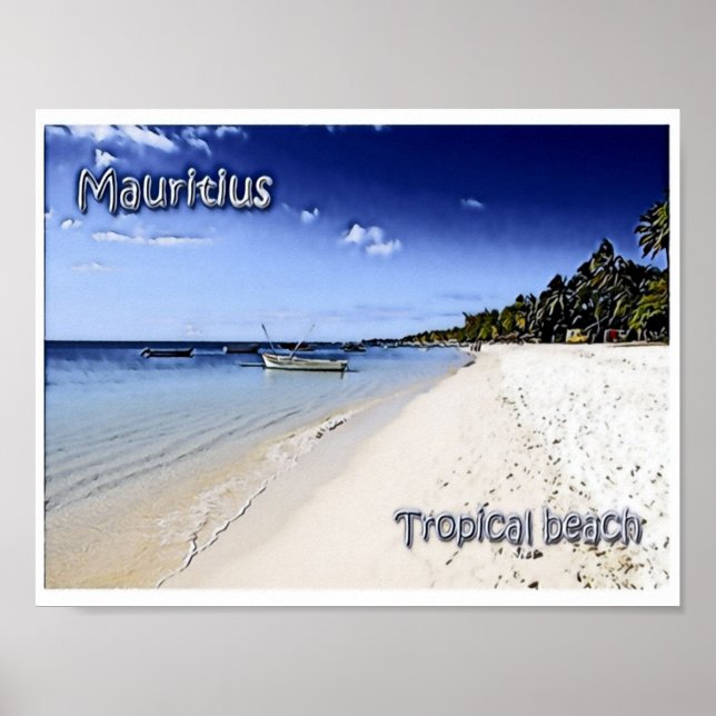 Mauritius - Tropiska stranden - Poster (Framsidan)