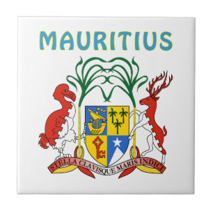 Mauritius vapensköld kakelplatta