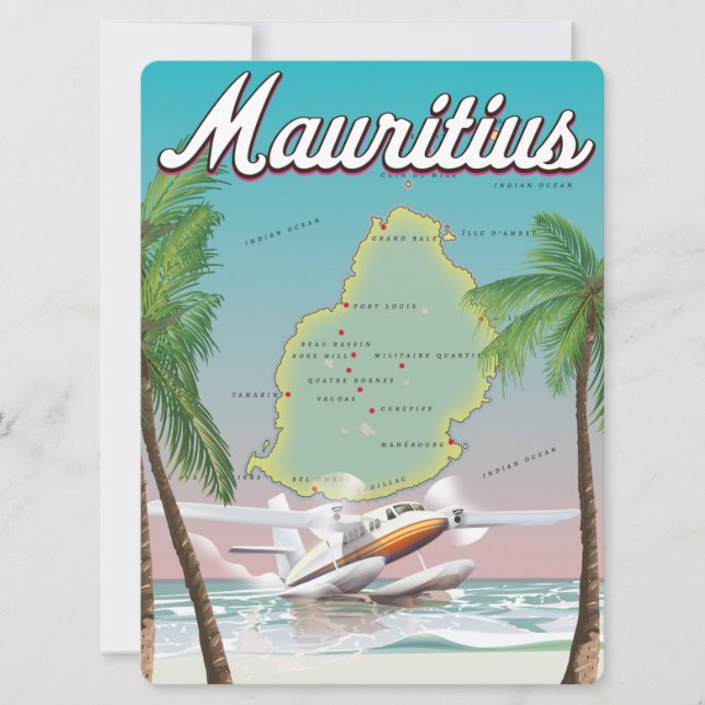Mauritius vintage resor poster (Framsida)