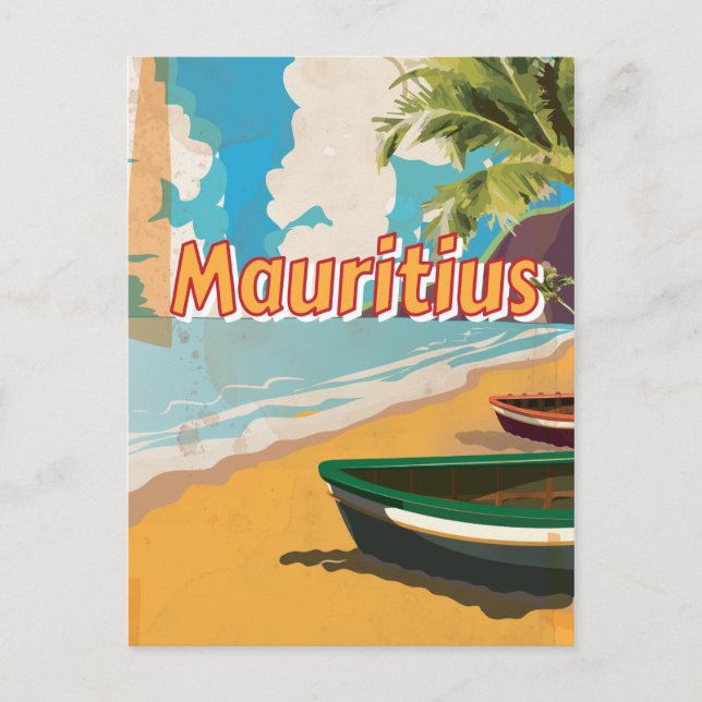 Mauritius Vintage semester Poster Vykort (Framsida)